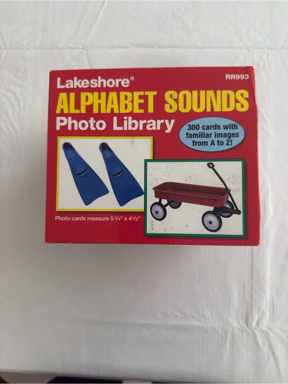 Lakeshore Alphabet Sounds Photo Library Flash Cards - Red & Blue